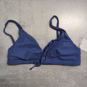 NWT Andie Blue Front Tie Adjustable Straps Crete Top Bikini Periwinkle Blue XS